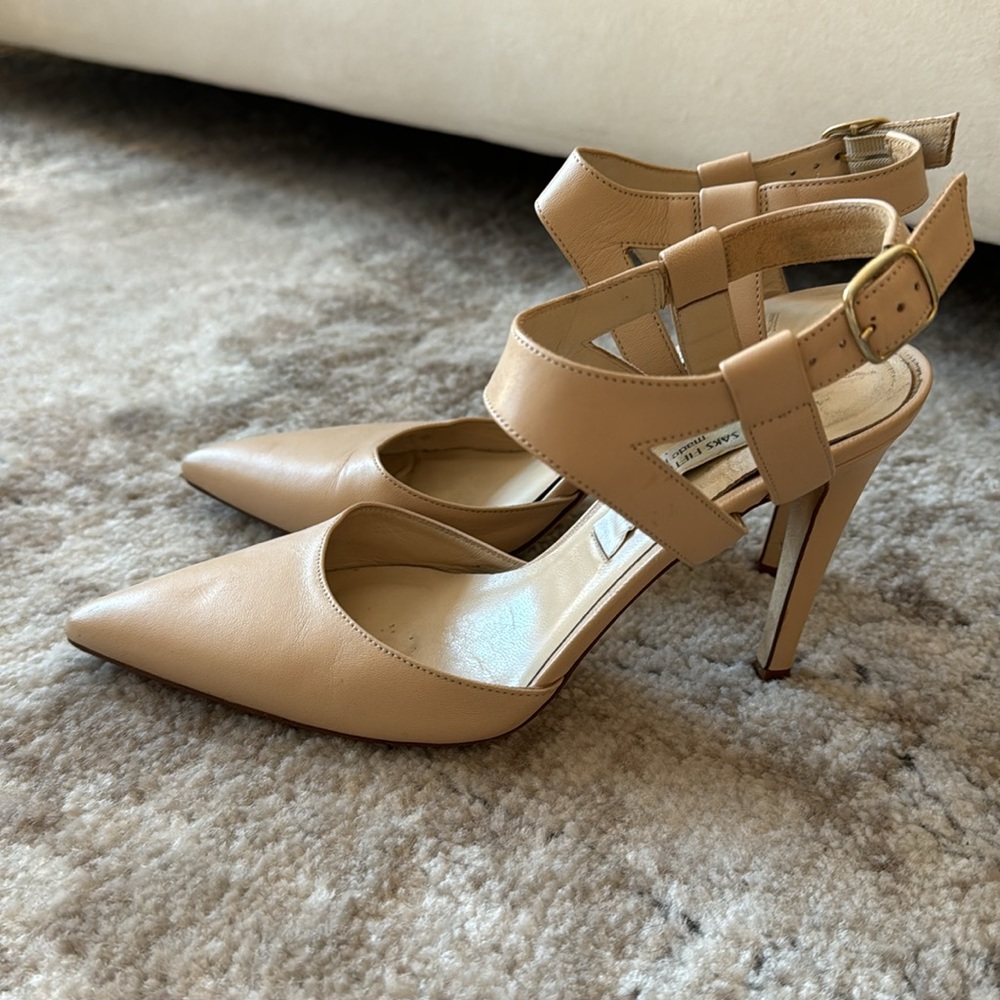 Saks Fifth Avenue nude heels